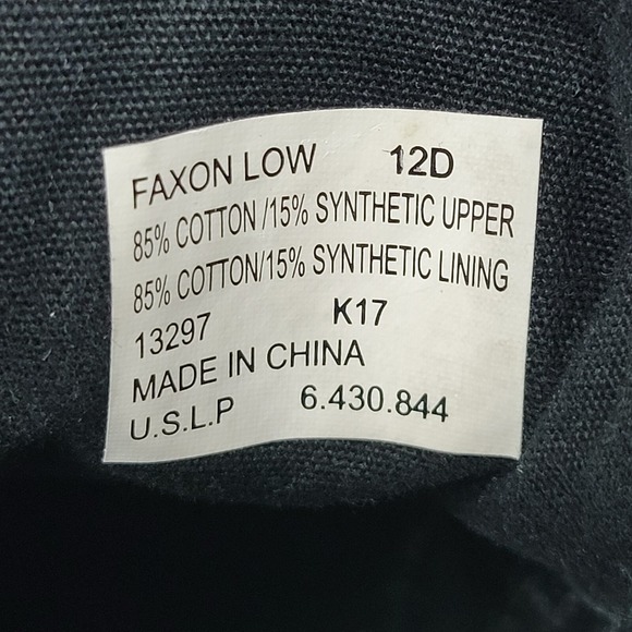 Polo Ralph Lauren Faxon Low Top Sneaker Mens 12D Gray Black Canvas Casual Preppy - Picture 10 of 10